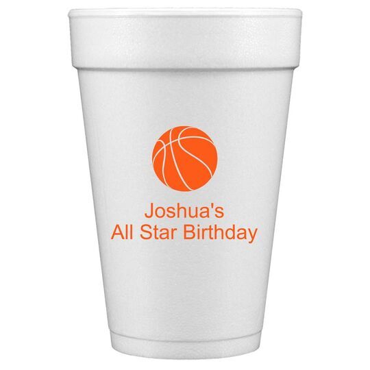 Basketball Styrofoam Cups